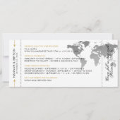 搭乗券の宛先ウェディングの日付の変更 案内状 (裏面)