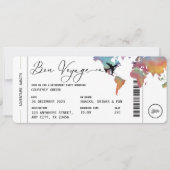 搭乗券の旅行の退職パーティー 招待状 (正面)