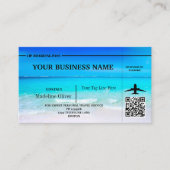 搭乗券の旅行代理店の宛先海 名刺 (正面)