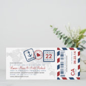 搭乗券の航海のな航空郵便のチケットの招待状 招待状 (スタンド正面)