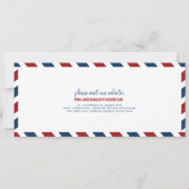 搭乗券の航海のな航空郵便のチケットの招待状 招待状 (裏面)