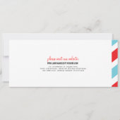 搭乗券の航空郵便のチケットの招待状 招待状 (裏面)