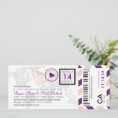 搭乗券の航空郵便のチケットの招待状 招待状 (スタンド正面)