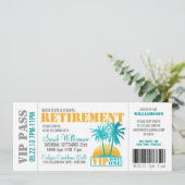 搭乗券の退職パーティー 招待状 (スタンド正面)