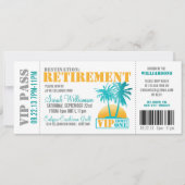 搭乗券の退職パーティー 招待状 (正面)