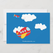 搭乗券の飛行機の誕生日のパーティの招待状 招待状 (裏面)