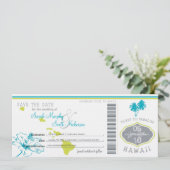 搭乗券をハワイに保存 セーブザデート (スタンド正面)