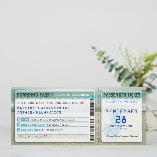 搭乗券を保存する日付チケットと海 セーブザデート (スタンド正面)