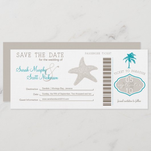 搭乗券を保存する セーブザデート (正面/裏面)