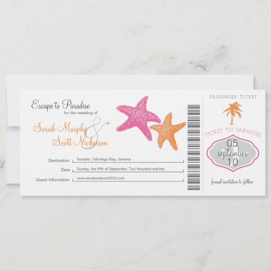 搭乗券を保存する セーブザデート (正面)