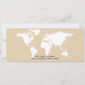 搭乗券アドベンチャー待ちベージュベビーシャワー 招待状 (裏面)