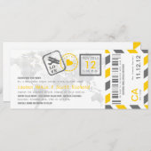 搭乗券エアメールチケット招待状 招待状 (正面/裏面)