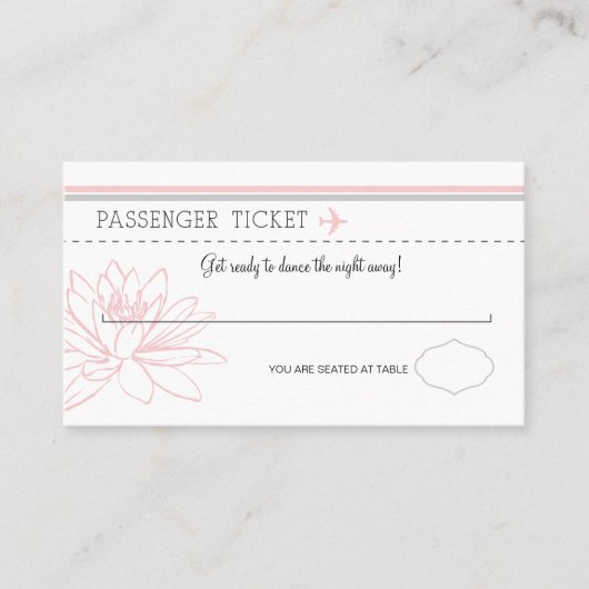 搭乗券エスコート/シーティングカード プレイスカード (正面)