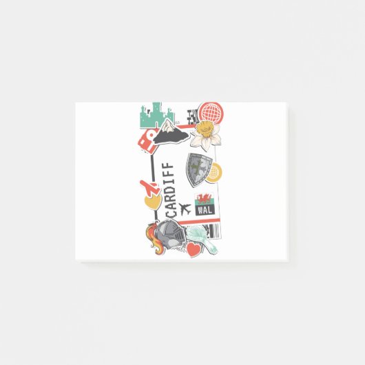 搭乗券カーディフウェールズ ポストイット (正面)