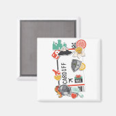 搭乗券カーディフウェールズ マグネット (正面/裏面)