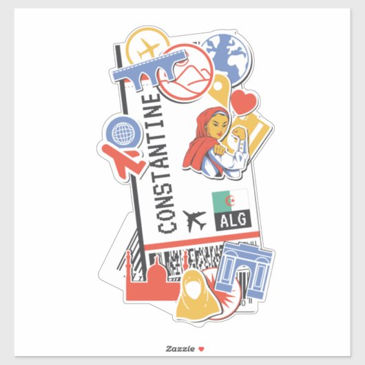 搭乗券コンスタンチンアルジェリア シール (シート)