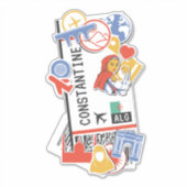 搭乗券コンスタンチンアルジェリア シール (正面)