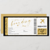 搭乗券サプライズ偽の航空会社チケット 招待状 (正面/裏面)