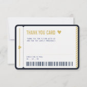 搭乗券サンキューカード セーブザデート (正面)