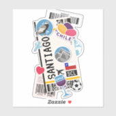 搭乗券サンティアゴ・チリ シール (シート)