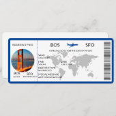 搭乗券スクラッチサプライズ旅行お披露目 招待状 (正面/裏面)