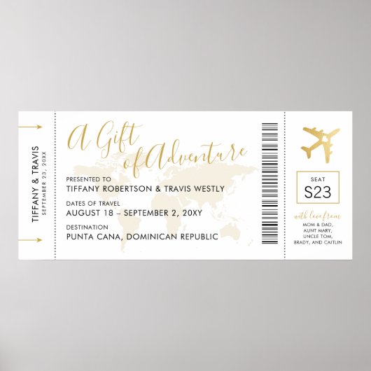 搭乗券チケット旅行券 ポスター (正面)