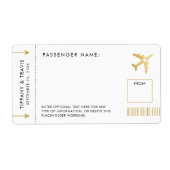 搭乗券トラベルテーマ名タグステッカー – 小 ラベル (正面)