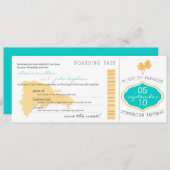 搭乗券ドミニカ共和国に日付を保存 セーブザデート (正面/裏面)