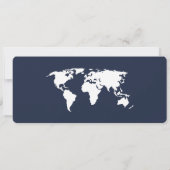 搭乗券ネイビーブルーのマップ写真を保存する セーブザデート (裏面)