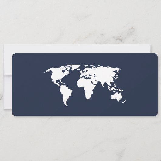 搭乗券ネイビーブルーのマップ写真を保存する セーブザデート (裏面)