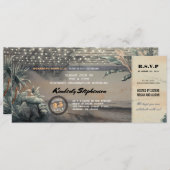 搭乗券ビーチライト誕生日パーティー券 招待状 (正面/裏面)