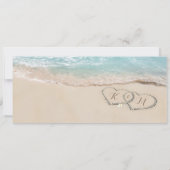 搭乗券ビーチ写真出欠確認＆ウェディング 招待状 (裏面)