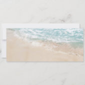 搭乗券ビーチ結婚写真 招待状 (裏面)