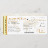 搭乗券フライトチケット誕生日パーティー 招待状 (正面/裏面)