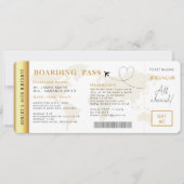 搭乗券フライトチケット誕生日パーティー 招待状 (正面)