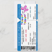 搭乗券フライハイバースデーパーティー