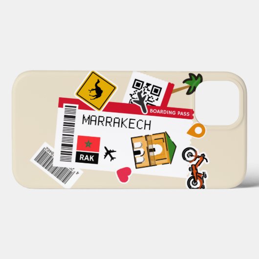 搭乗券マラケシュ市 Case-Mate iPhoneケース (裏面 (横))