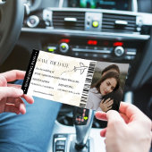 搭乗券モノグラム日付保存チケット セーブザデート