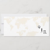 搭乗券モノグラム結婚式招待状チケット セーブザデート (裏面)