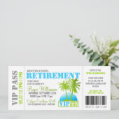 搭乗券リタイアメントパーティの招待状 招待状 (スタンド正面)