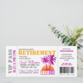 搭乗券リタイアメントパーティの招待状 招待状 (スタンド正面)