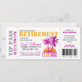 搭乗券リタイアメントパーティの招待状 招待状 (正面)