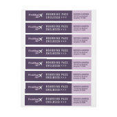 搭乗券ヴィンテージパープル差出人住所 ラップアラウンドラベル (シート)