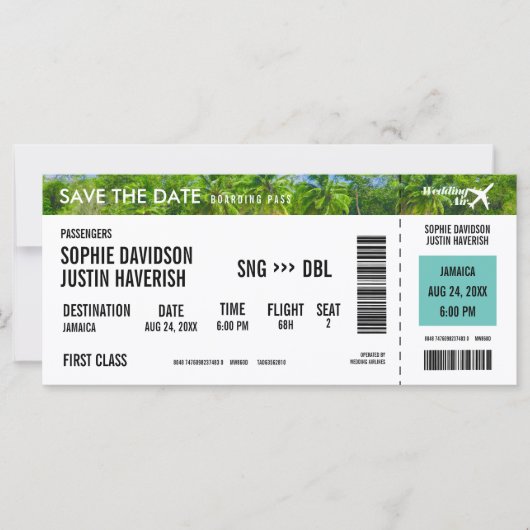 搭乗券ヴィンテージビーチ日付の保存 (正面)