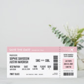 搭乗券ヴィンテージピンクと白の日付を保存 (スタンド正面)