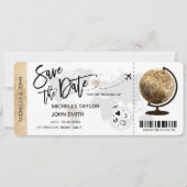 搭乗券ヴィンテージマップの保存 招待状 (正面)