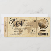 搭乗券ヴィンテージマップ招待状の保存 招待状 (正面)