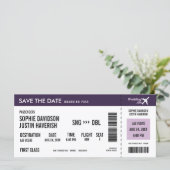 搭乗券ヴィンテージ紫ホワイト日付の保存 (スタンド正面)