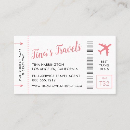 搭乗券名刺 名刺 (正面)