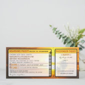 搭乗券結婚のチケット招待状 招待状 (スタンド正面)